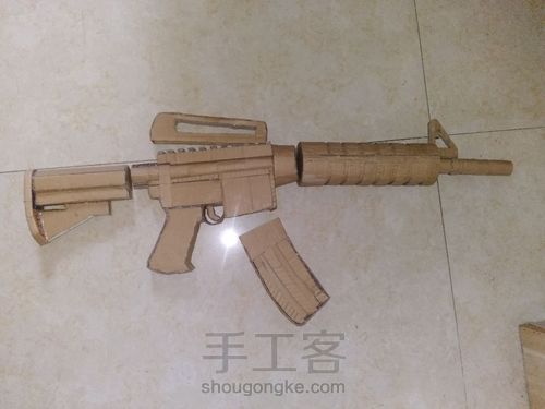 纸模m4a1第一次尝试 第10步