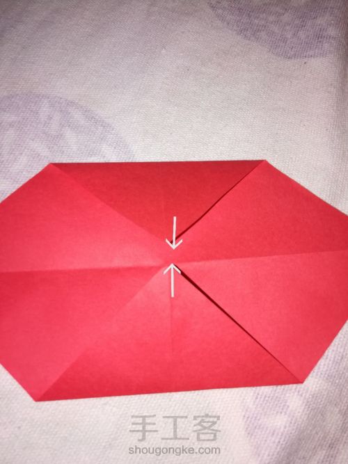 让正方形变正方体的折纸 第2步
