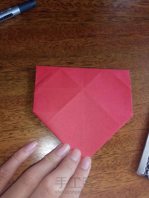 立体爱心折纸 第27步