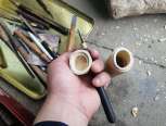 【茶香烟具】龟甲龙鳞竹：传统手工镶嵌制作过程，玉竹茶叶罐。