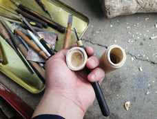 【茶香烟具】龟甲龙鳞竹：传统手工镶嵌制作过程，玉竹茶叶罐。