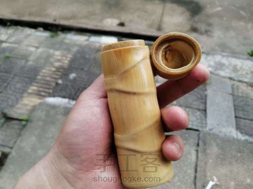 【茶香烟具】龟甲龙鳞竹：传统手工镶嵌制作过程，玉竹茶叶罐。 第7步