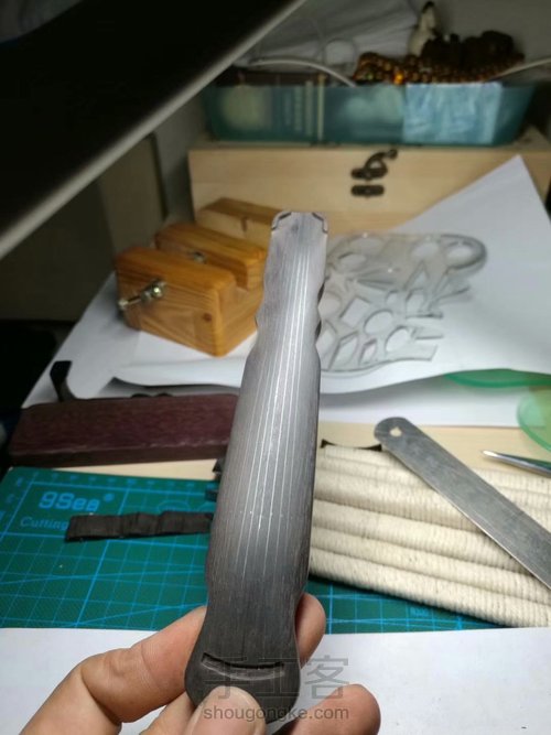 仿古伏羲琴手把件 第19步