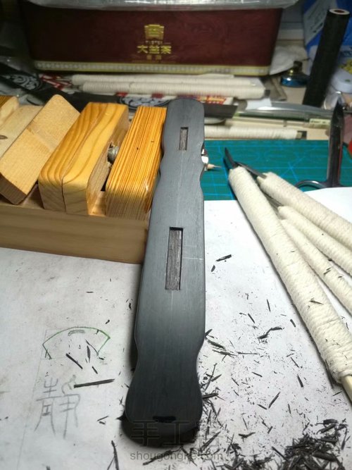 仿古伏羲琴手把件 第24步