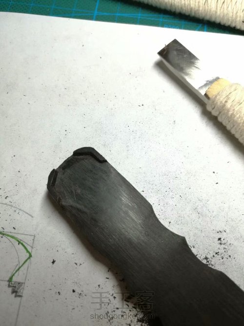 仿古伏羲琴手把件 第13步