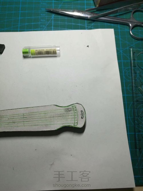 仿古伏羲琴手把件 第6步