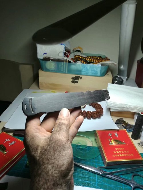 仿古伏羲琴手把件 第8步
