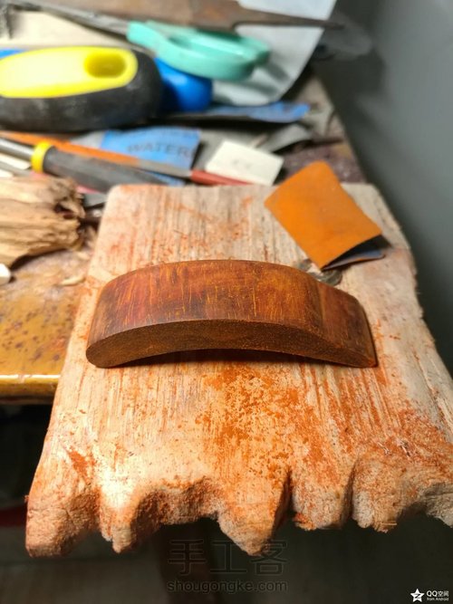 紫檀边料镶银坠-舍得 第3步