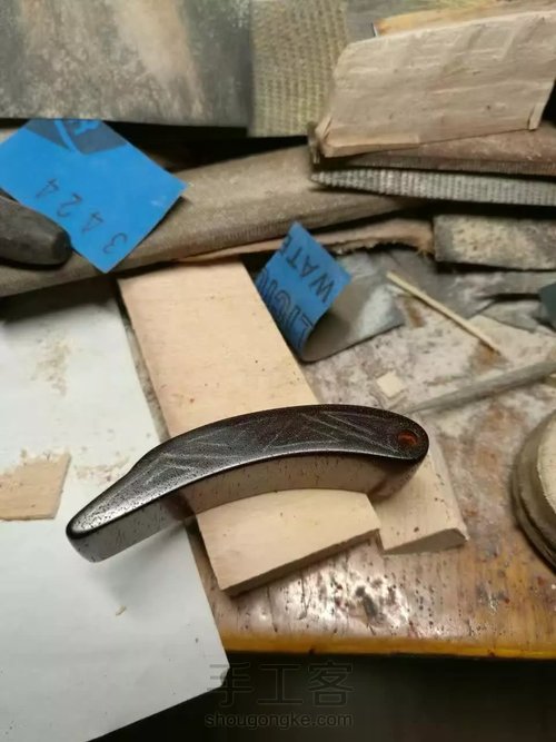 紫檀边料镶银坠-舍得 第8步