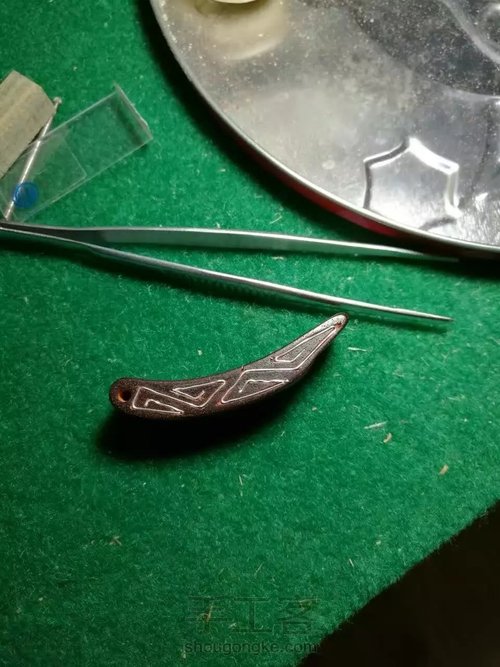 紫檀边料镶银坠-舍得 第11步