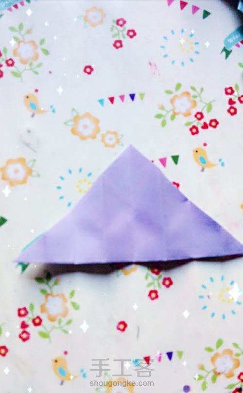 简单的折纸可爱小包包如何折叠 第3步