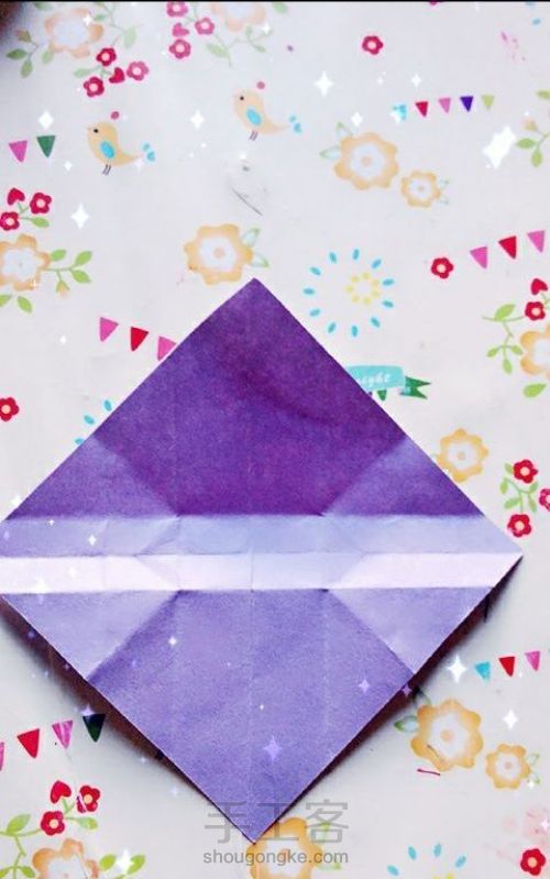简单的折纸可爱小包包如何折叠 第7步