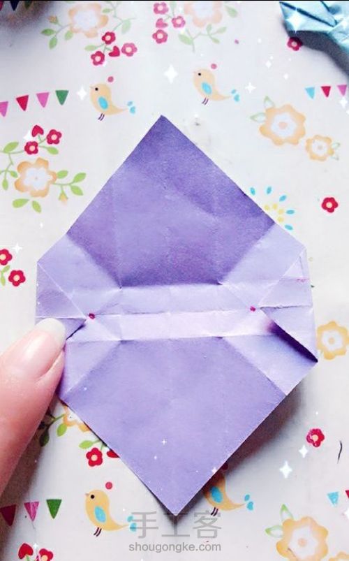 简单的折纸可爱小包包如何折叠 第8步