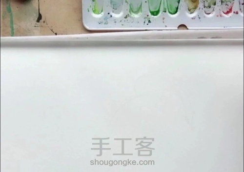 【水彩】画一片简单的叶子 第1步