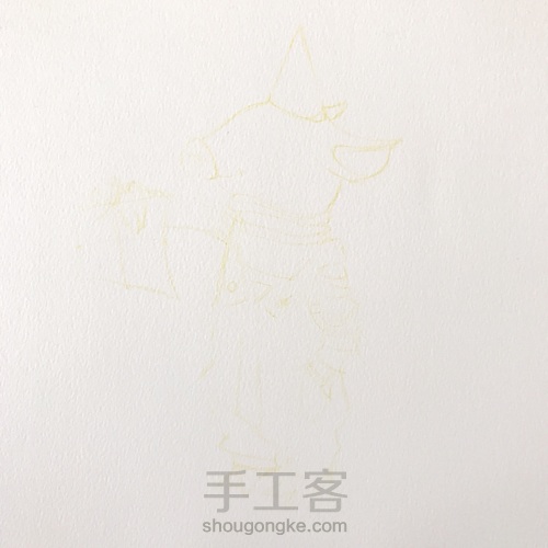 【水彩】临一只可爱的巴豆 第1步