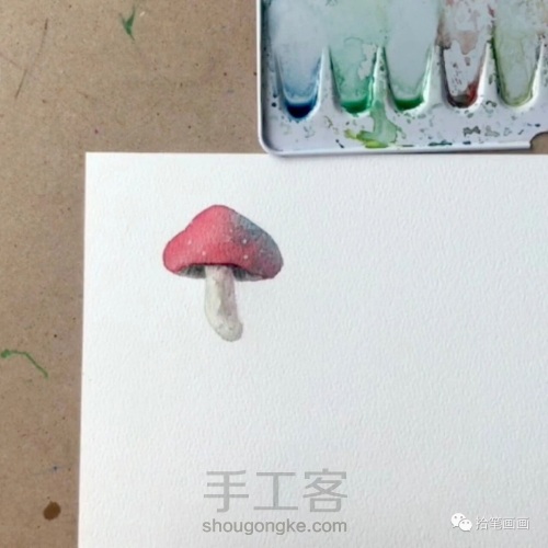 【水彩】手绘菌菇1 第9步