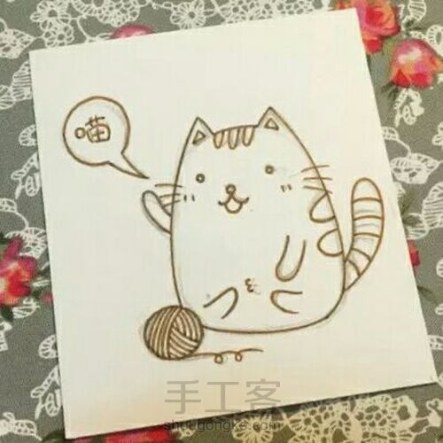 喵喵绘画步骤 第2步