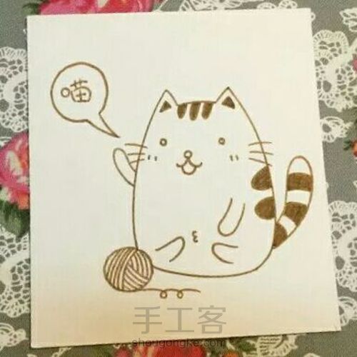 喵喵绘画步骤 第4步