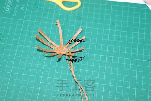 【原创】纸藤太阳花 第4步