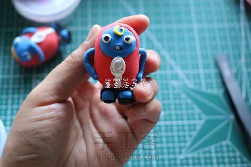 粘土制作杰力豆 第13步