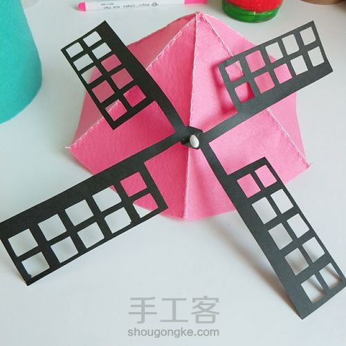 奶粉罐改造梦幻风车房 第15步
