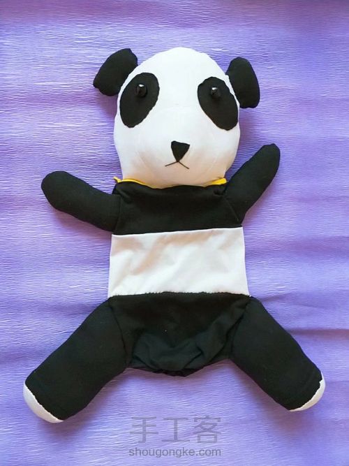 奶粉罐改造大熊猫玩偶收纳罐 第16步