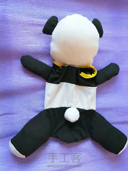 奶粉罐改造大熊猫玩偶收纳罐 第17步