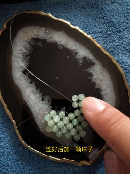 水晶爱心串珠教程可做包挂钥匙扣 第11步