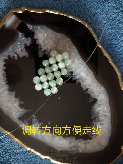 水晶爱心串珠教程可做包挂钥匙扣 第8步