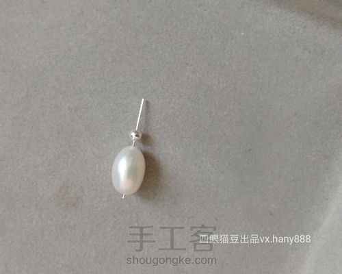纯绕线發發(88)珍珠耳环绕线教程 第16步