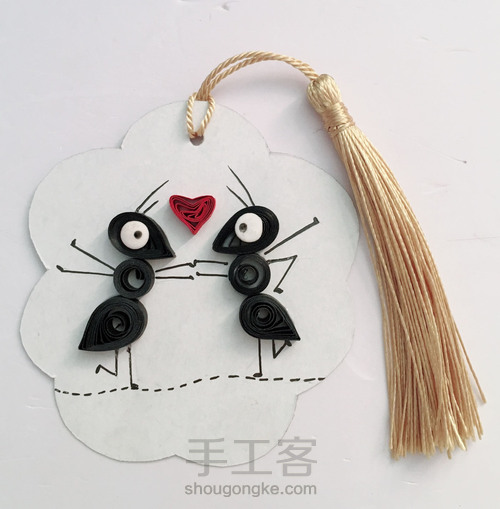 衍纸简笔画之小蚂蚁求爱记 第7步