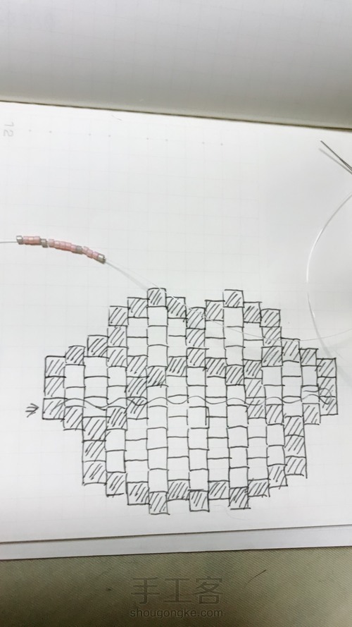 猫爪串珠 第1步