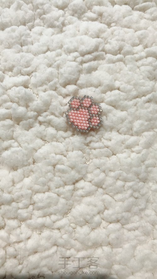 猫爪串珠 第12步