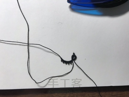 黑色梭编choker 第3步