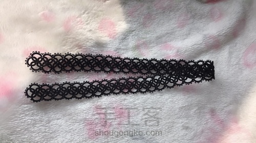 黑色梭编choker 第8步