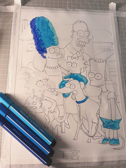 趣味版 相亲相爱一家人👨👩👧👧 第3步