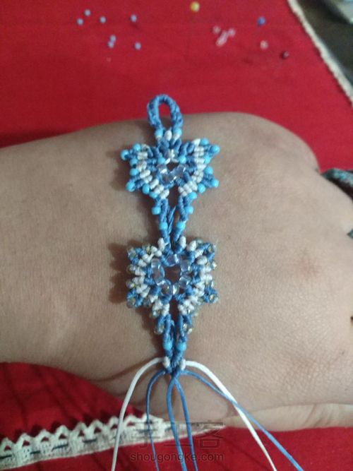 雪花飘飘❄❄手链 第12步