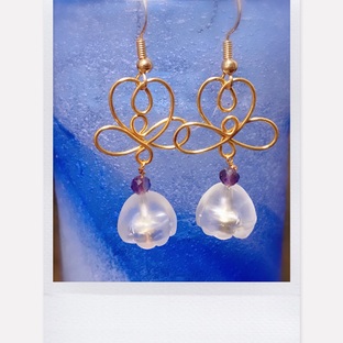 艺术绕线，十秒做一个耳环