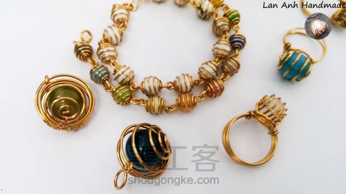 无孔珠子绕线，超级简单又好看 第2步