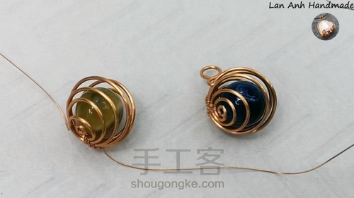 无孔珠子绕线，超级简单又好看 第17步