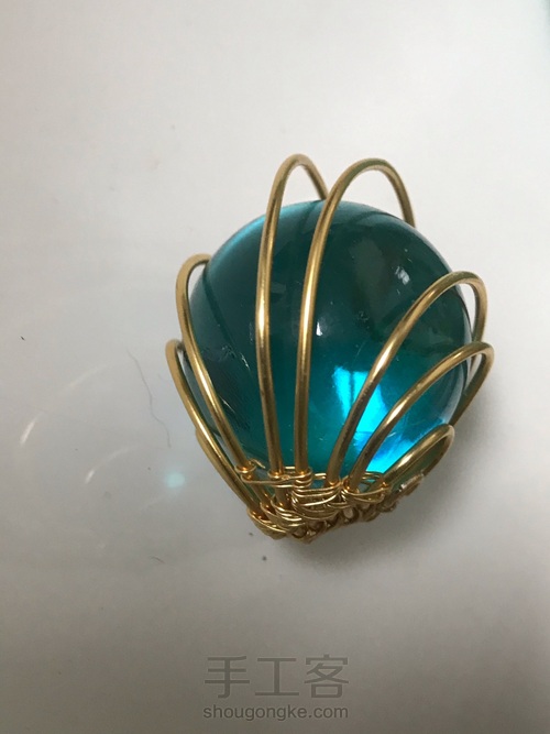 无孔珠子绕线，超级简单又好看 第21步