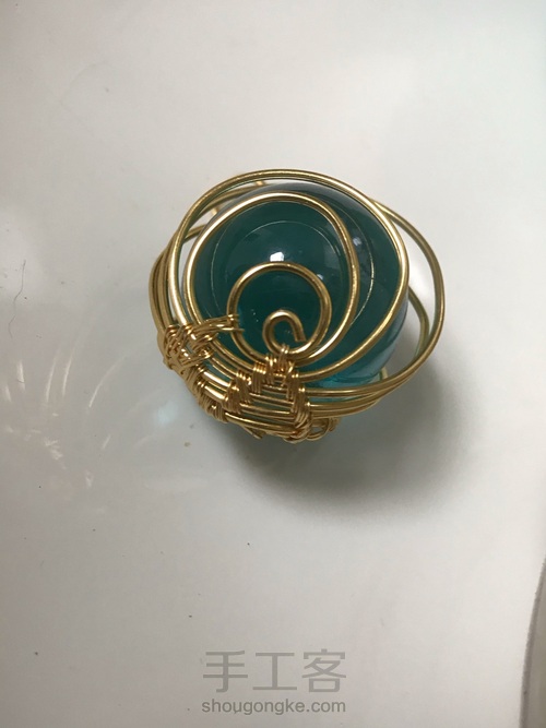 无孔珠子绕线，超级简单又好看 第24步