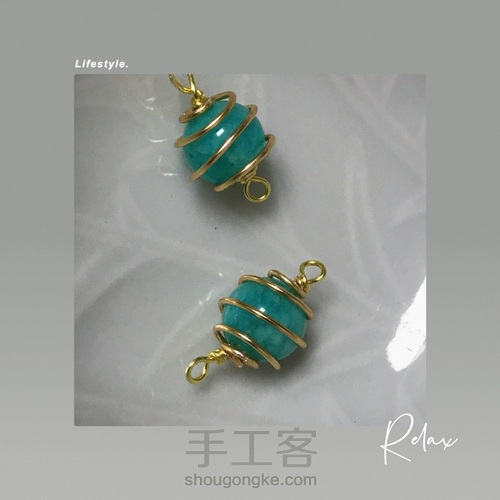 天河石手链改造绕线版本 第4步