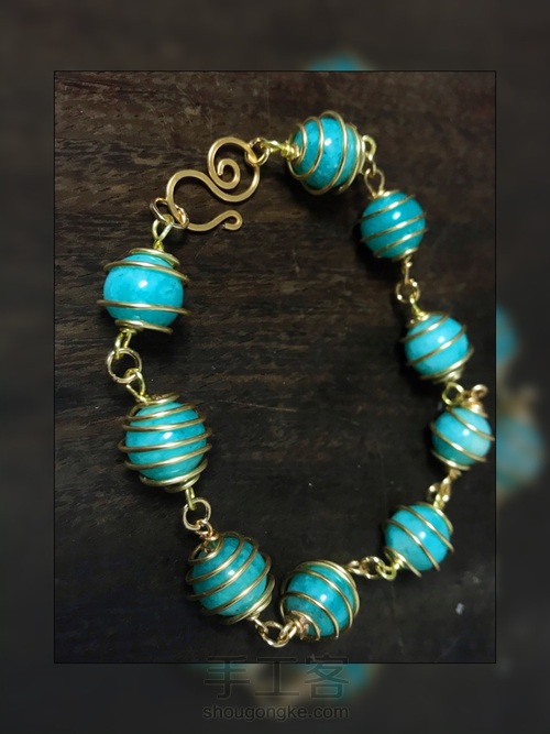 天河石手链改造绕线版本 第5步