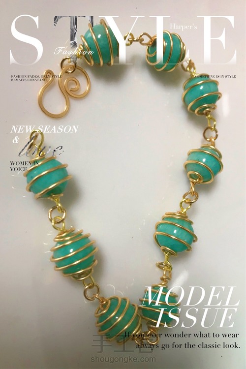 天河石手链改造绕线版本 第6步