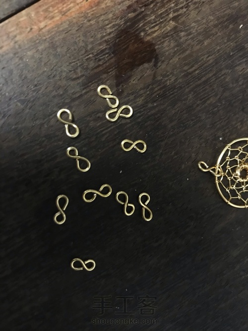 非常精致的绕线捕梦网耳环 第5步