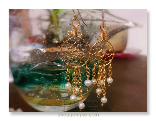 非常精致的绕线捕梦网耳环 第10步