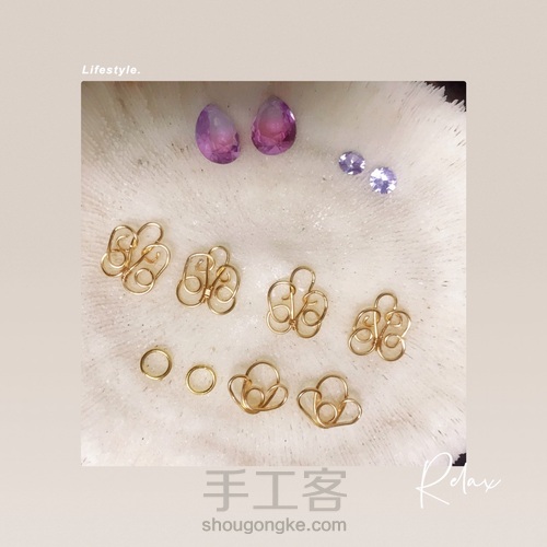 宫廷风格组合绕线包钻水晶耳环,六段钳的应用 第20步