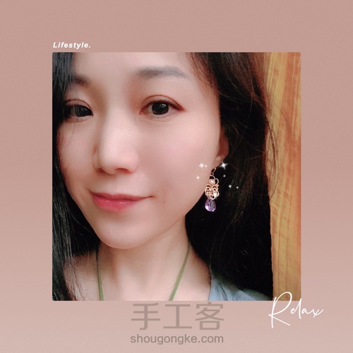 宫廷风格组合绕线包钻水晶耳环,六段钳的应用 第46步