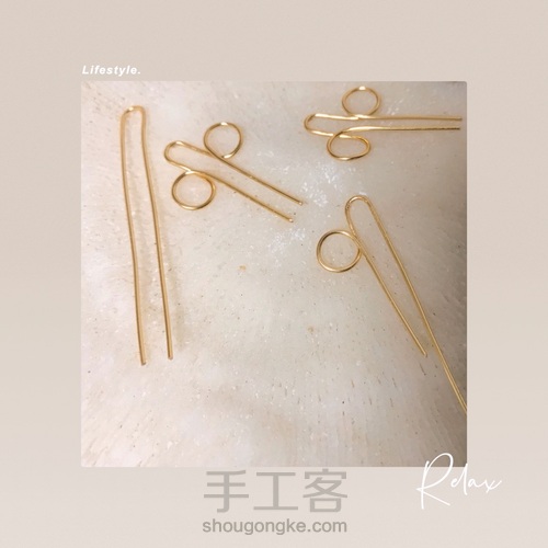 宫廷风格组合绕线包钻水晶耳环,六段钳的应用 第3步